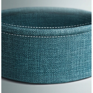 Kerek asztal 45x50 cm, kis dohányzóasztal, Fekete-türkiz