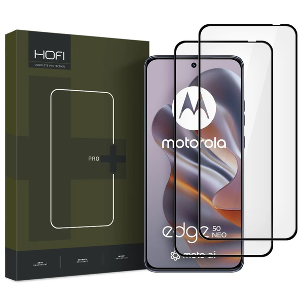 HofI Glass Pro+ 2-PACK üvegfólia Motorola Edge 50 Neo / 60 Neo készülékhez fekete