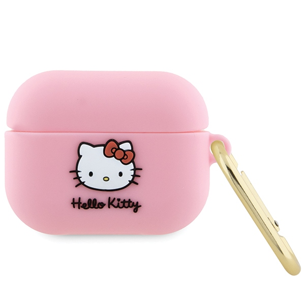 Hello Kitty 3D Kitty Head Airpods Pro Szilikon tok - Pink (HKAP3DKHSP)