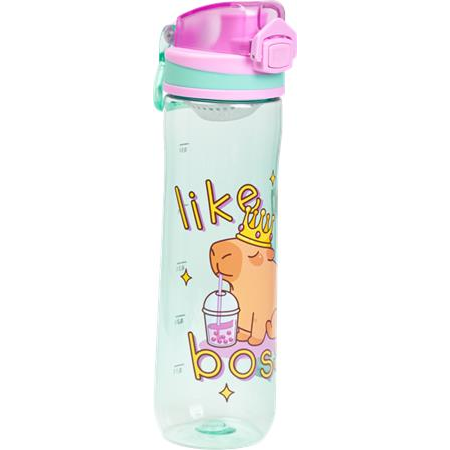 Láhev "Lollipop Capybara", zeleno-fialová, 600 ml, LIZZYSULI
