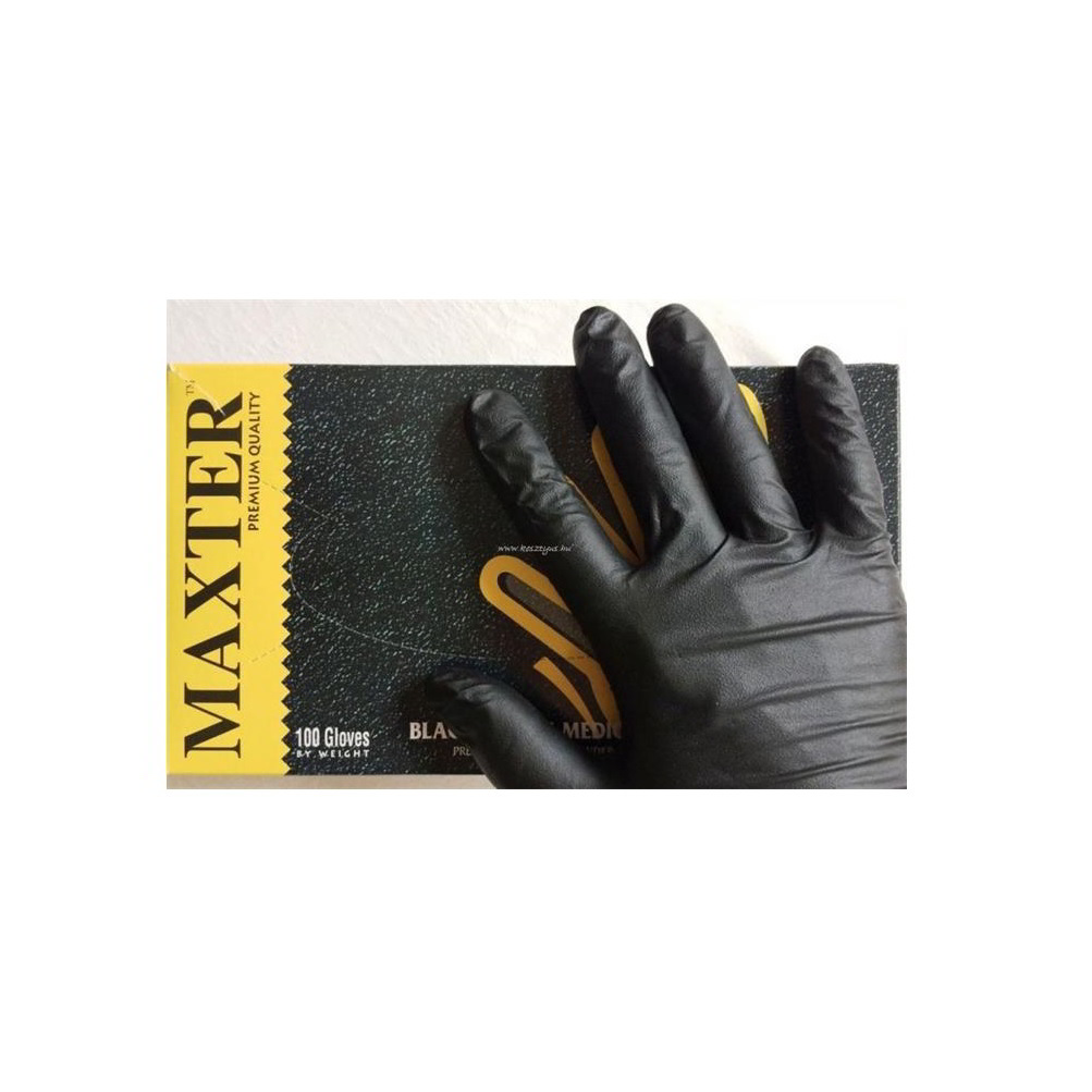 Maxter 1011XL Védőkesztyű XL fekete (100 darabos ) (1011XL)