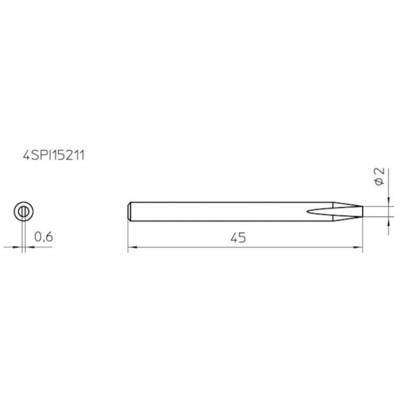 Weller WHS40 pákahegy 2.0mm-es vésőformájú Weller 4SPI15211-1 (4SPI15211-1)