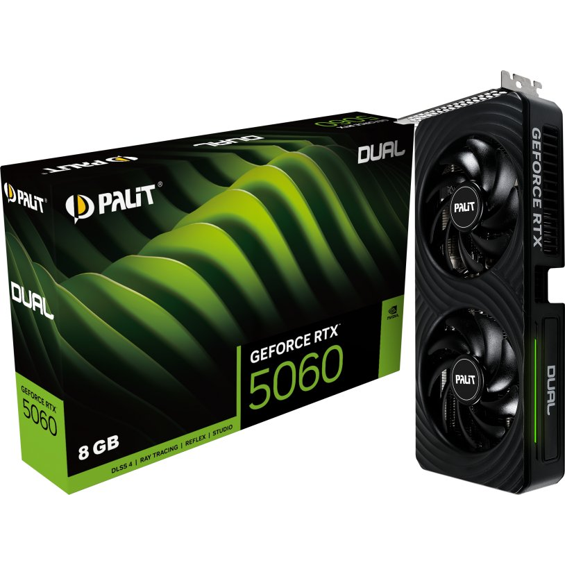 VGA PALIT NVIDIA RTX5060 Dual 8GB GDDR7 - NE75060019P1-GB2063D (NE75060019P1-GB2063D)