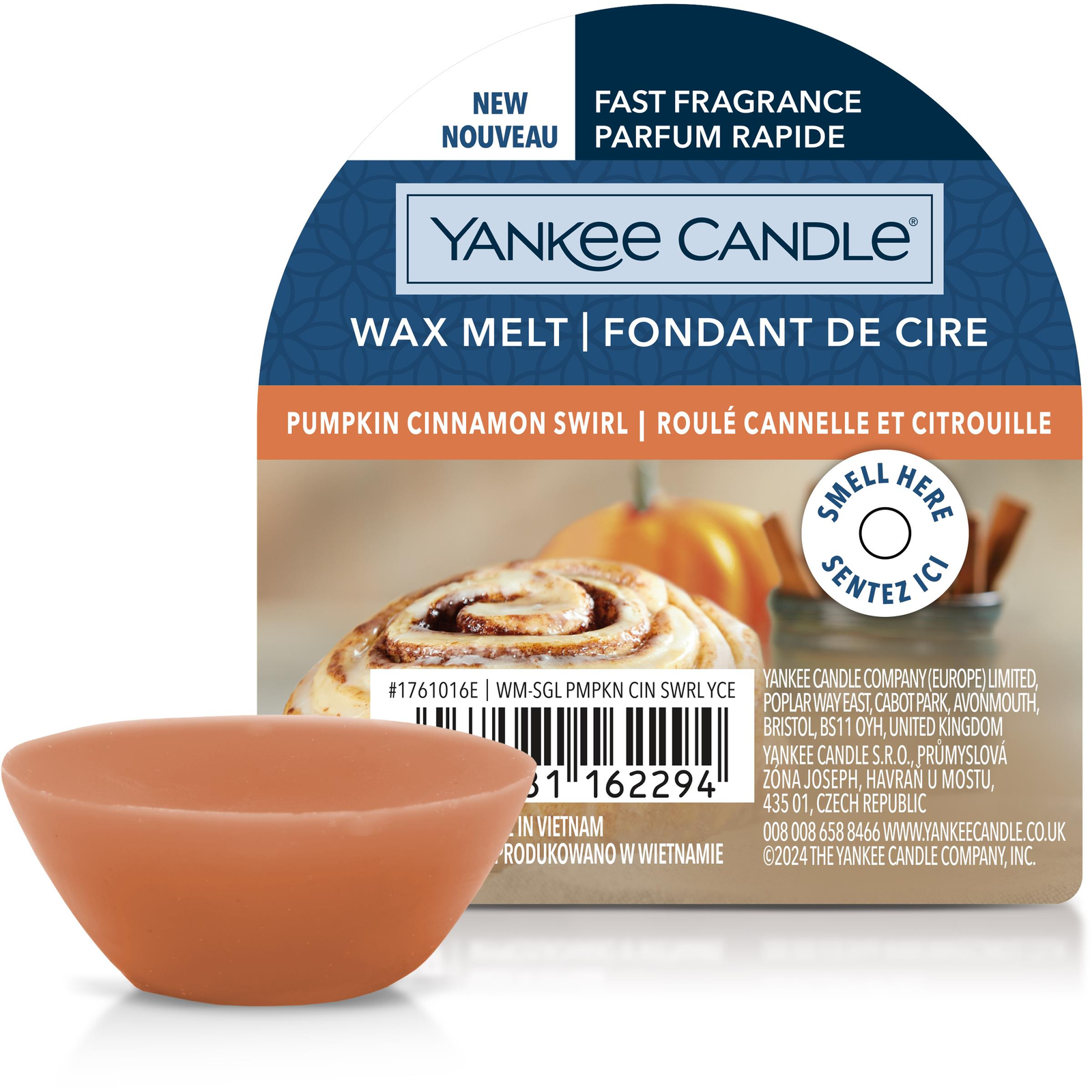 YANKEE CANDLE Pumpkin Cinnamon Swirl, 22g (5038581162294)