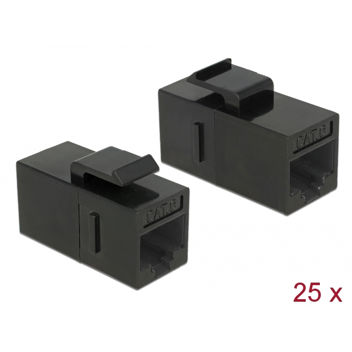 Keystone modul s RJ45 zásuvkou Cat.6 UTP, 25 kusov Delock 86629