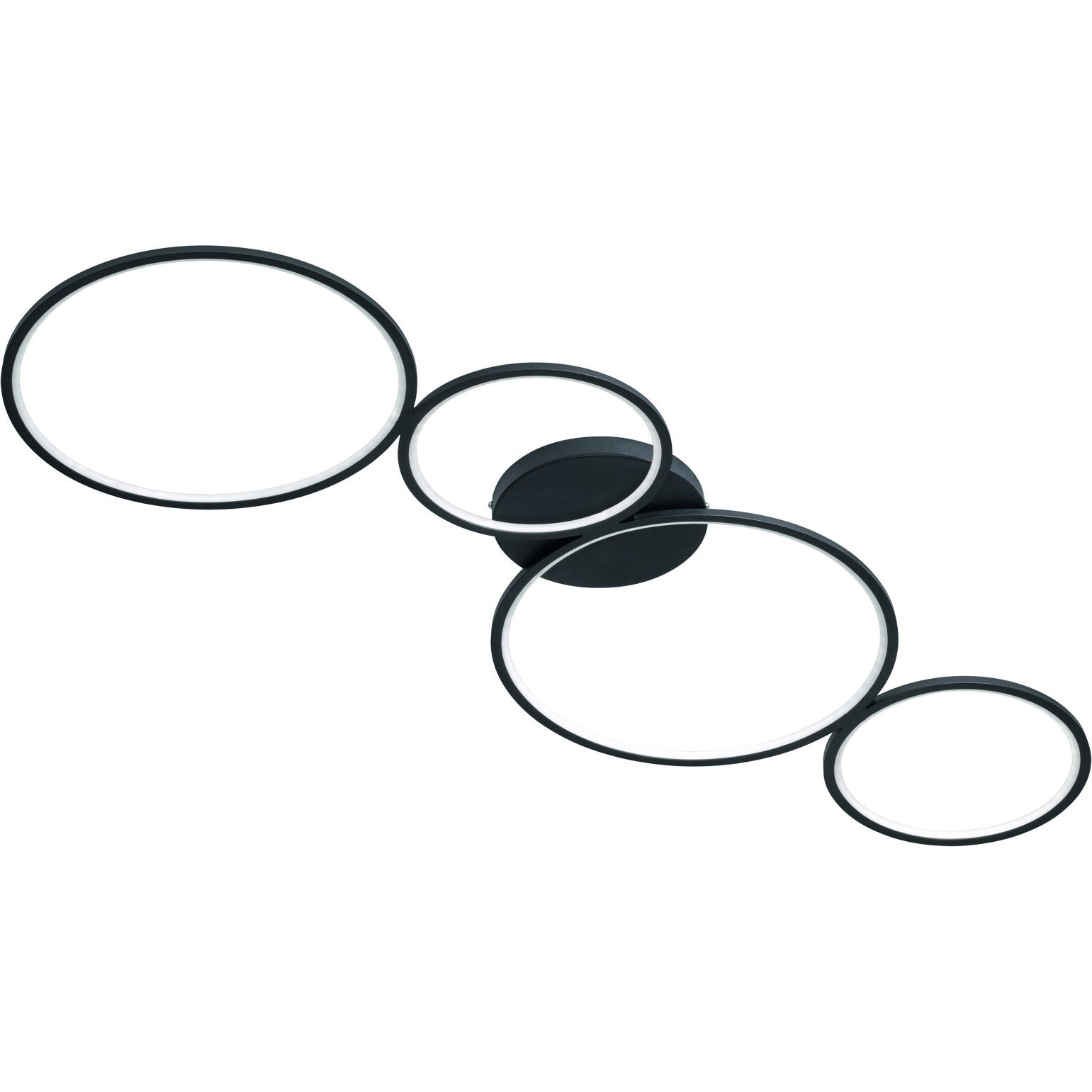 TRIO 622610432 Rondo 37W 3300lm 3000K fekete mennyezeti lámpatest (622610432)