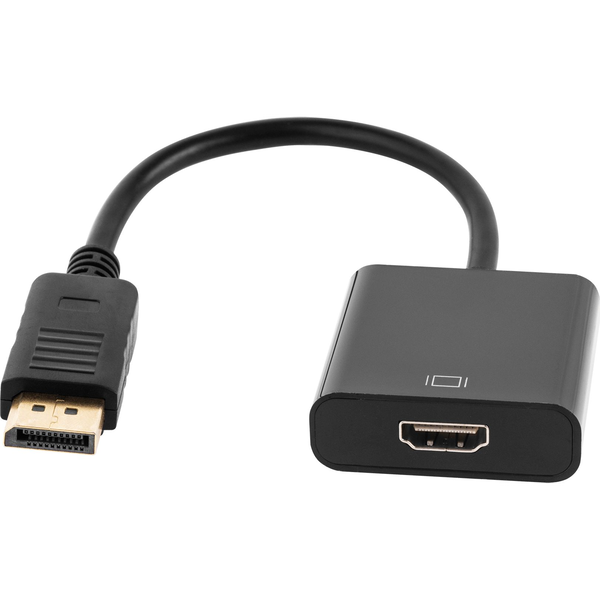 Adapter Displayport M. - HDMI Ž., 20cm, črna barva