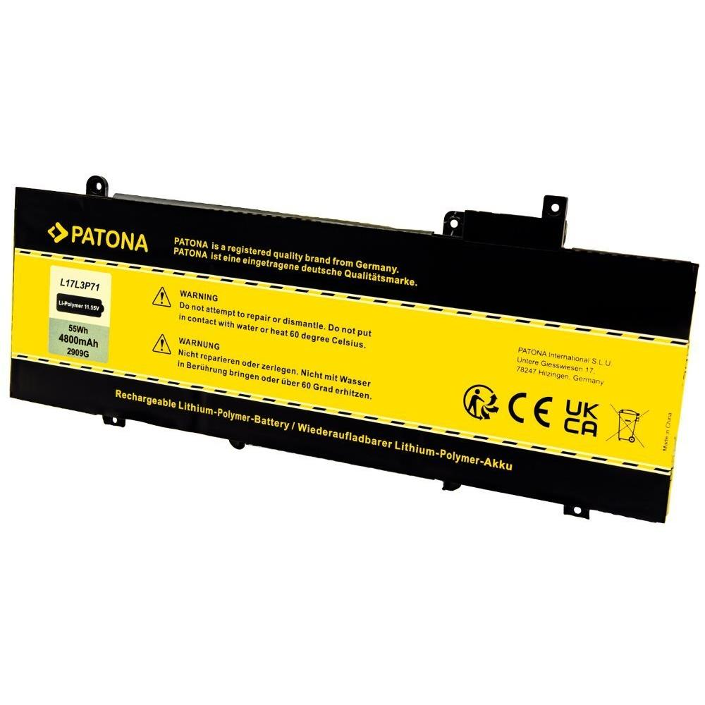PATONA Lenovo ThinkPad T480S 4800mAh Li-Pol 11,55V L17L3P71 (PT2909)