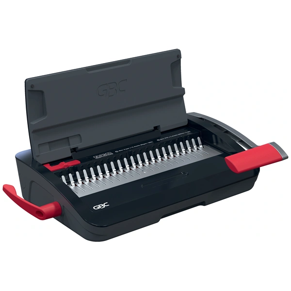 GBC CombBind CB12 Rilegatrice a pettine 165 fogli Nero, Rosso