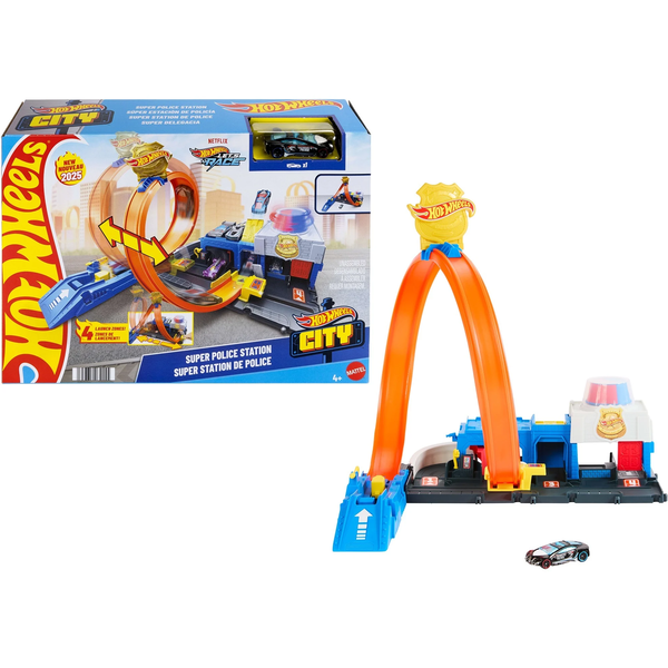 Hot Wheels City Super Rendőrállomás pályaszett