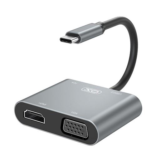 XO 4in1 USB-C --> HDMI/VGA/USB3.0/PD adapter (HUB001)