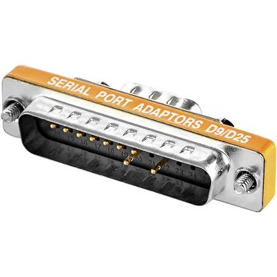 D SUB, soros port átalakító [1x D-SUB dugó, 9 pólusú - 1x D-SUB dugó, 25 pólusú] Narancs színű Renkforce 1514419 (RF-4543257)