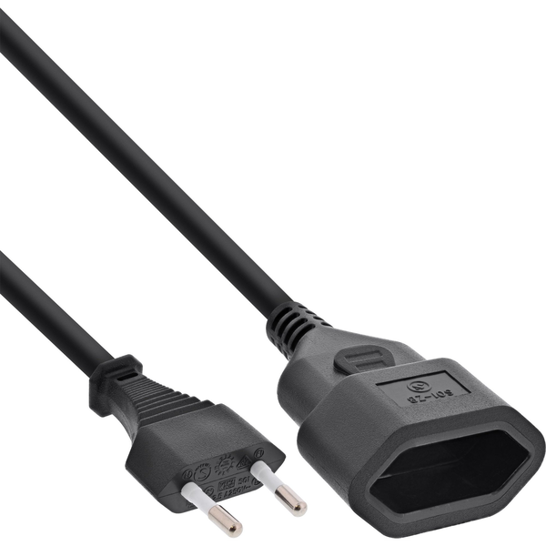 InLine 16680S cavo di alimentazione Nero 0,2 m CEE7/16