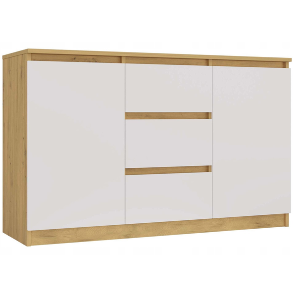 Cómoda Malwa 2d3s Roble Artisan Blanco