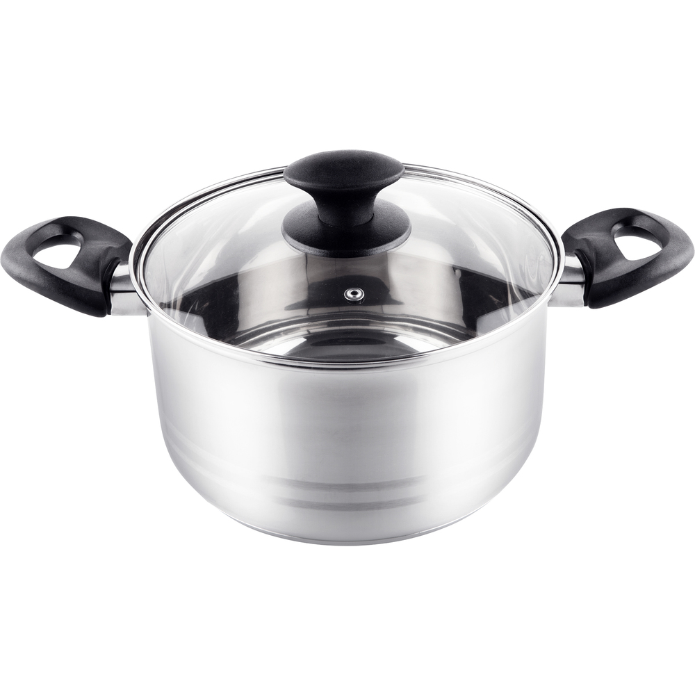 Lamart LTB2011 Leger 3.6L/20cm Lábas üveg fedővel - Inox (LTB2011)