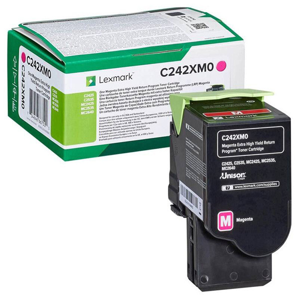 Lexmark C242XM0 cartuccia toner 1 pz Originale Magenta
