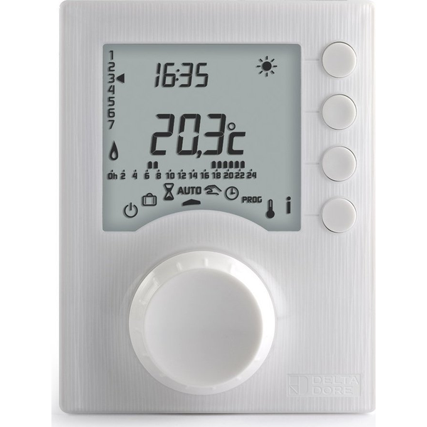 Termostato Programable Delta Dore Con Cable Tybox 117 Para Calderas, Bombas De Calor
