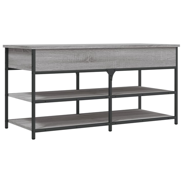 szürke sonoma színű szerelt fa cipőpolc 100 x 42,5 x 50 cm