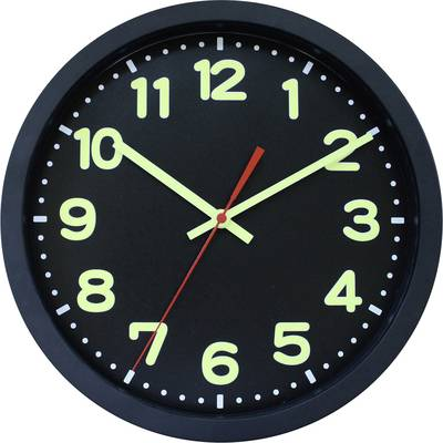 EUROTIME Rádiójel vezérelt analóg falióra 30 x 5 cm, fekete,  52861-05 (53861-05)