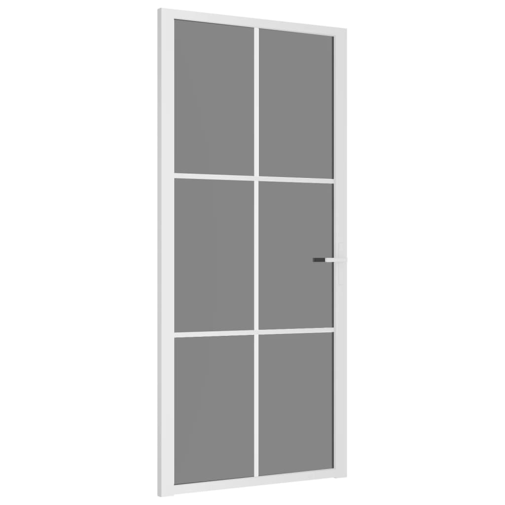 fehér ESG üveg és alumínium beltéri ajtó 93 x 201,5 cm (350590)
