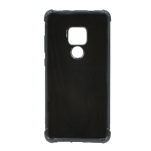 Szilikon telefonvédő (közepesen ütésálló, légpárnás sarok, fényes) FEKETE [Huawei Mate 20] (5996457828616)