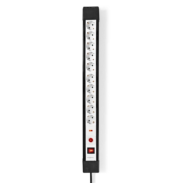 Nedis 10 aljzatos elosztó túlfeszűltségvédelemmel, H05VV-F 3G1.5mm2 , 3680 W, 16A, hossz 3m, ESC103SPF1PRO