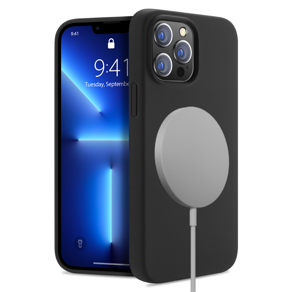 Nevox StyleShell Shock Apple iPhone 14 Pro Max Magsafe Szilikon Tok - Fekete (2124)