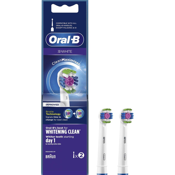 Oral-B 3D White Clean Maximiser Brush Heads 2 db Fehér