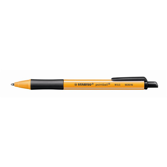 STABILO pointball Fekete Feltűzhető nyomógombos golyóstoll 1 dB (6030/46)