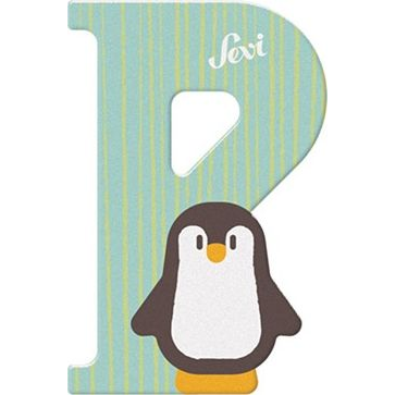 Sevi Fa Betű Állatos - P Menta (006-83016)