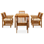 Set mobilier de grădină cu perne, 7 piese, lemn masiv acacia