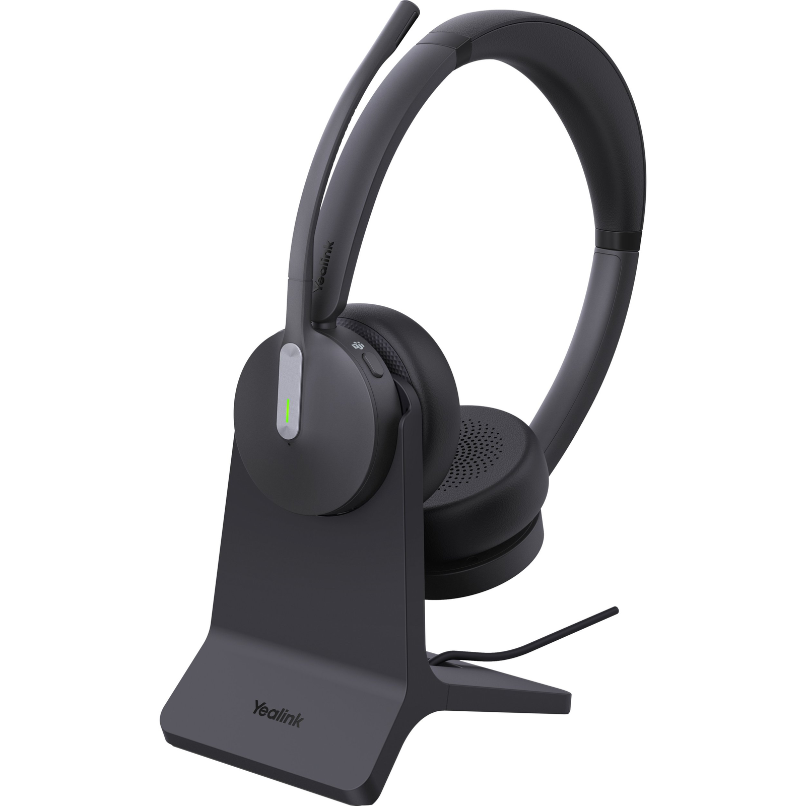 Yealink BH70 Dual with Stand Teams Headset Vezeték nélküli Fejpánt Iroda/telefonos ügyfélközpont USB A típus Bluetooth Dokkoló Fekete (1208693)