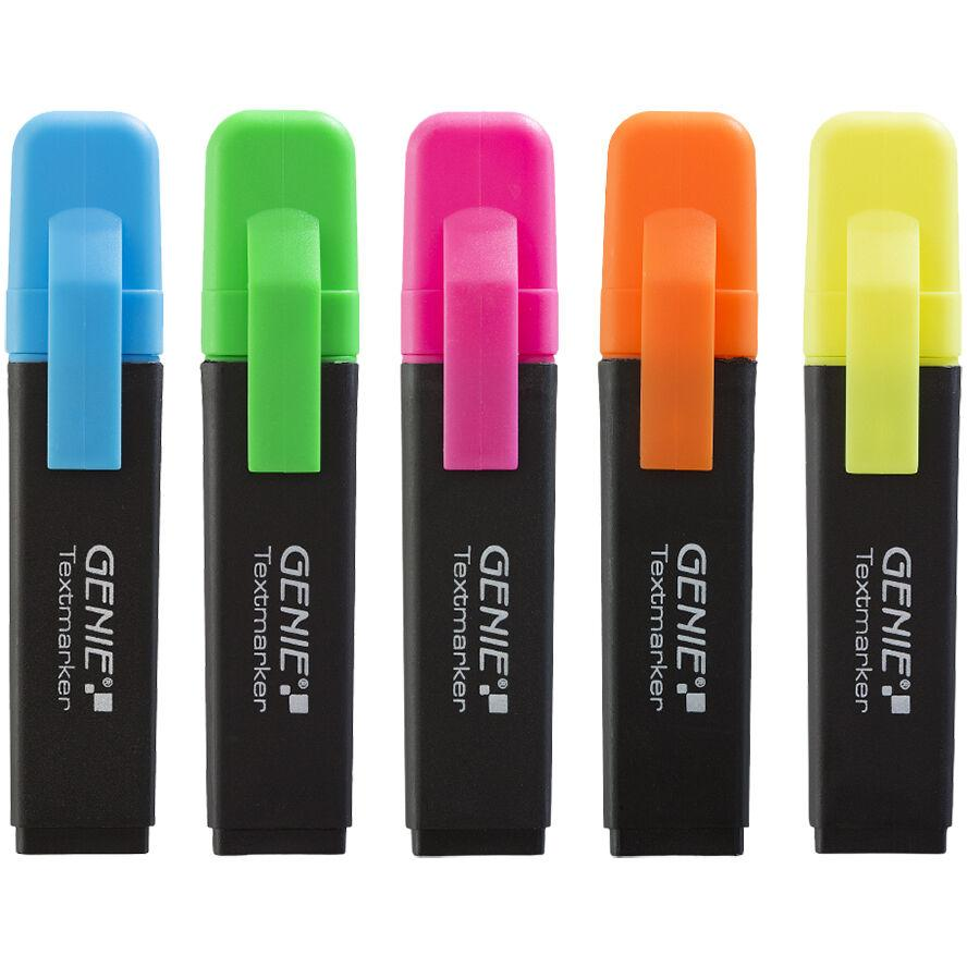 GENIE Textmarker 5-Farben 5 Stk. (40022) (40022)