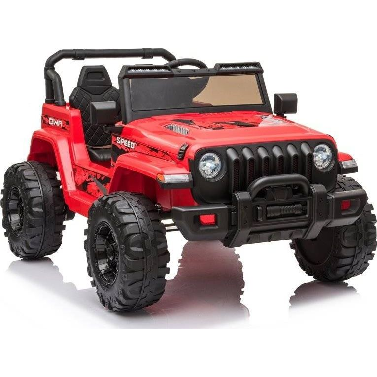 CH9956 Jeep 7502 12 Elektromos Kisautó - 2.4 GHz, Szülői Távirányítóval, EVA Kerekekkel, Piros (7502)