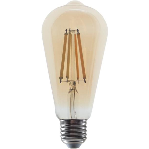 LED Filament Amber ST64 izzó 10W/230V/E27/2700K/1160Lm/360° (CONDI10WWAM)