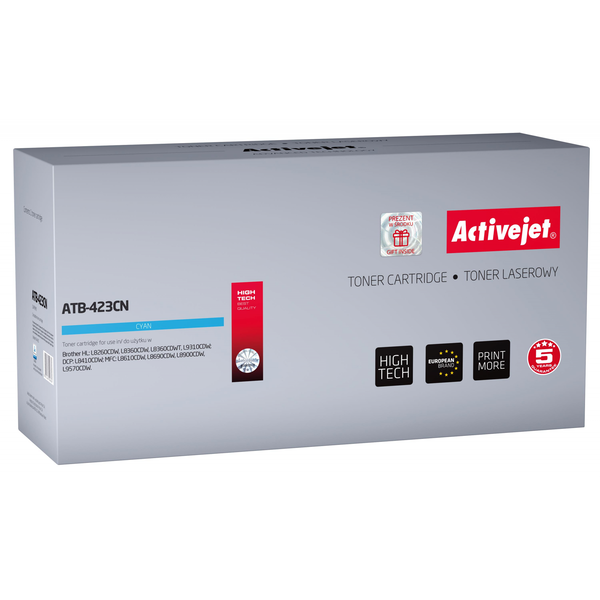 Toner ActiveJet ATB-423CN cu cian, compatibil cu Brother TN-423C