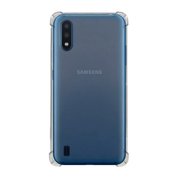 Szilikon telefonvédő (közepesen ütésálló, légpárnás sarok) ÁTLÁTSZÓ [Samsung Galaxy M01 (SM-M015F)] (5996457992096)