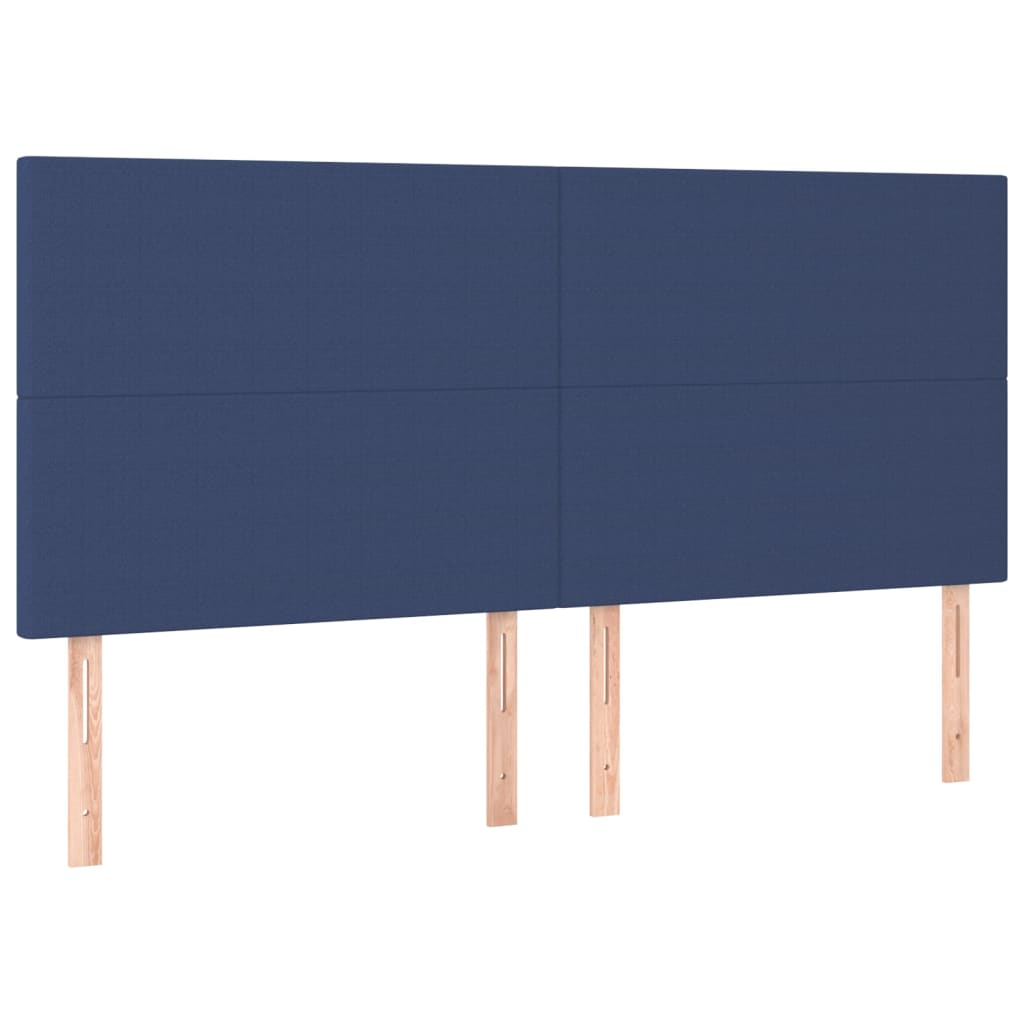 4 db kék szövet fejtámla 80 x 5 x 78/88 cm (3116064)