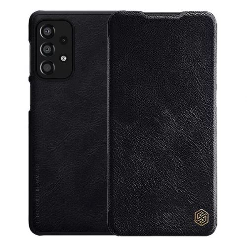 Nillkin Qin tok álló, bőr hatású Samsung Galaxy A13 4G fekete (GP-115667) (GP-115667)