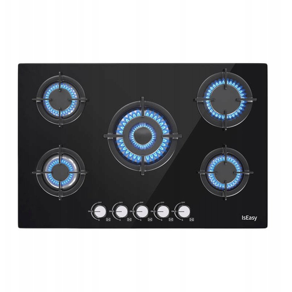 Glass Panel Gas Stove IsEasy MGBG-775 Five-zones