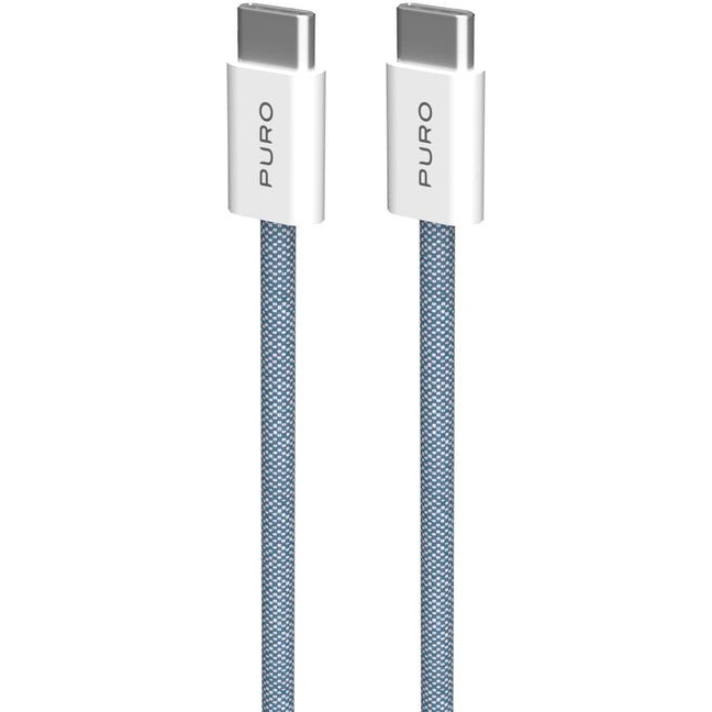 Puro Fabrik Type-C-Type-C Kábel 60W 150 cm-Kék (8018417490651)
