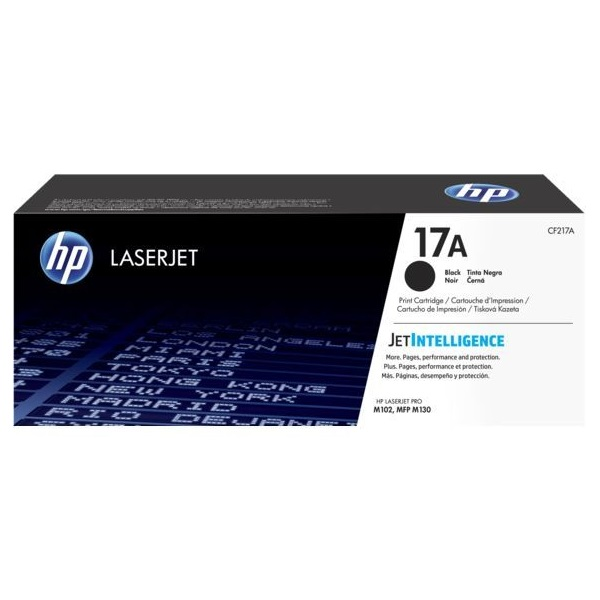 Оригинален черен тонер за HP 17A LaserJet, 1600 страници (CF217A)
