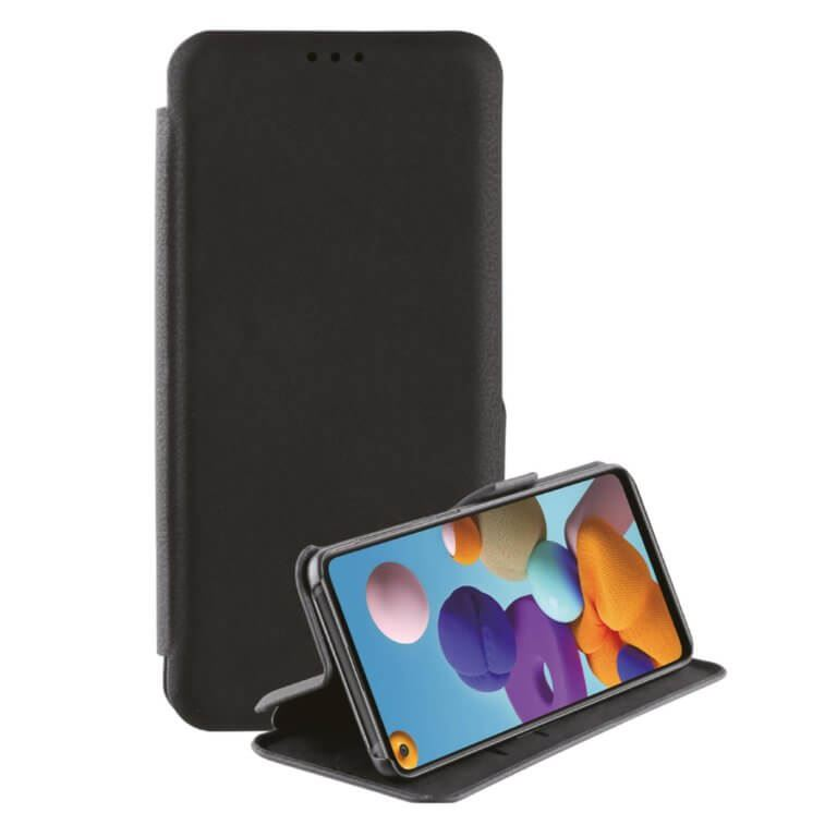 Tok álló, valódi bőr (FLIP, oldalra nyíló, asztali tartó funkció) FEKETE [Honor 90 Lite 5G] (Honor 90 Lite 5G)