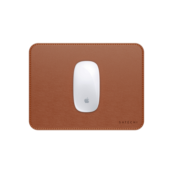 SATECHI Premium Mouse Mat - vegán bőr egérpad barna