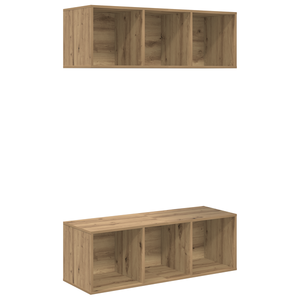 Șifonieri pentru TV montate pe perete 2 pcs stejar artizanal