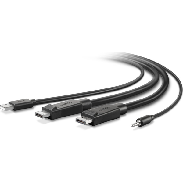 DUAL DP/USB/AUD SKVM CBL DP M/M USB A/B 6IN