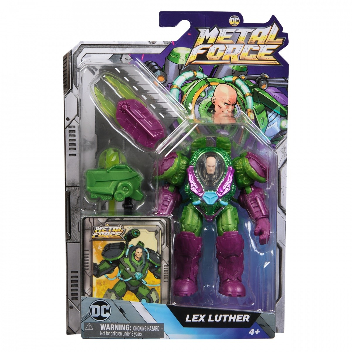 Spin Master DC Metal Force Full LexLuther figura kiegészítőkkel 15cm (6070907/20148538)