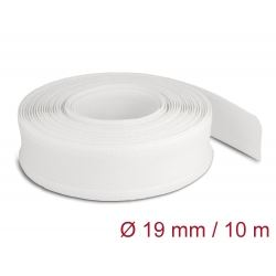 Delock fonott kábelharisnya tépőzárral 10m x 19mm fehér (20819) (Delock20819)