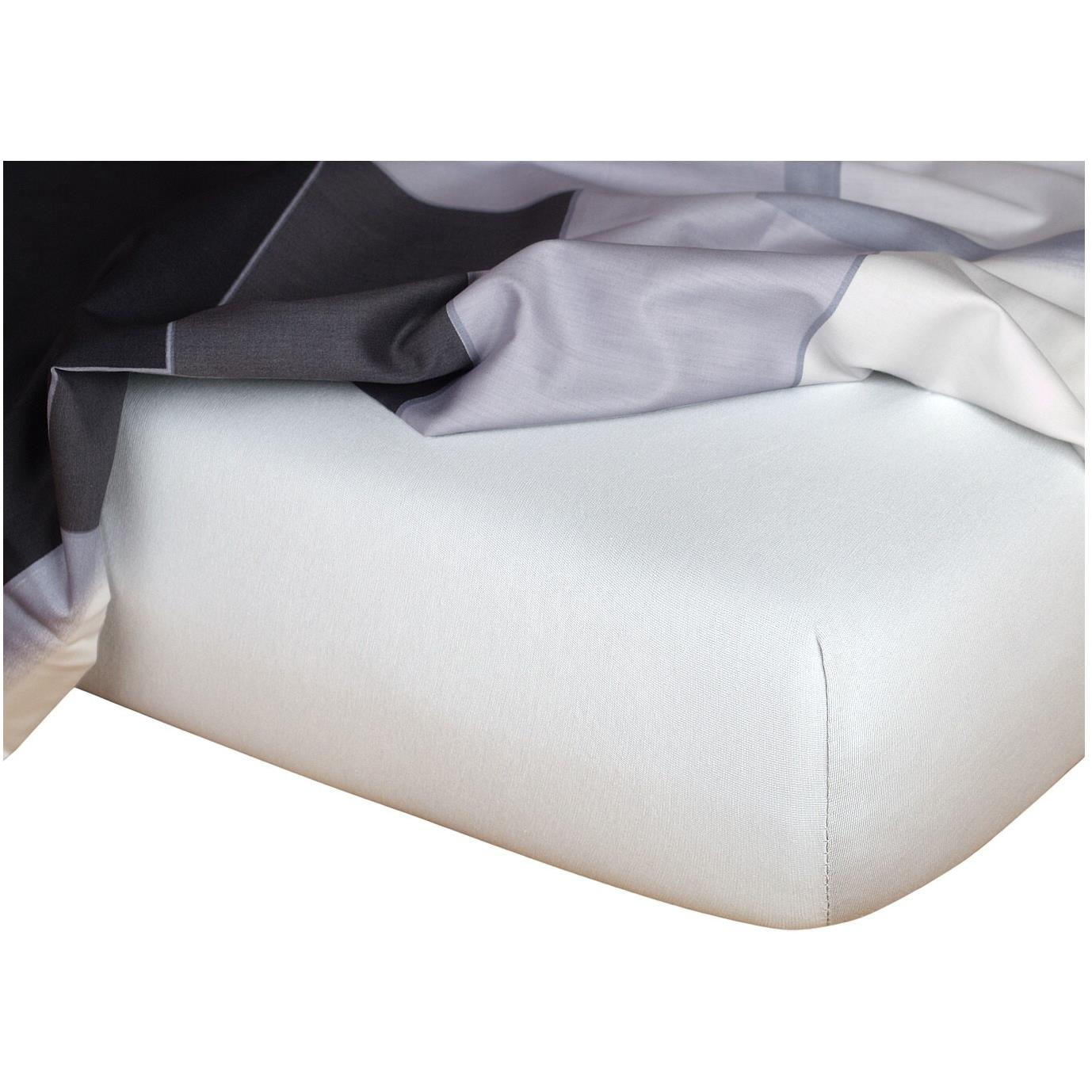 Dadka Jersey sheet silver 90 × 200 × 20 cm (02202A-000STRIB-A)