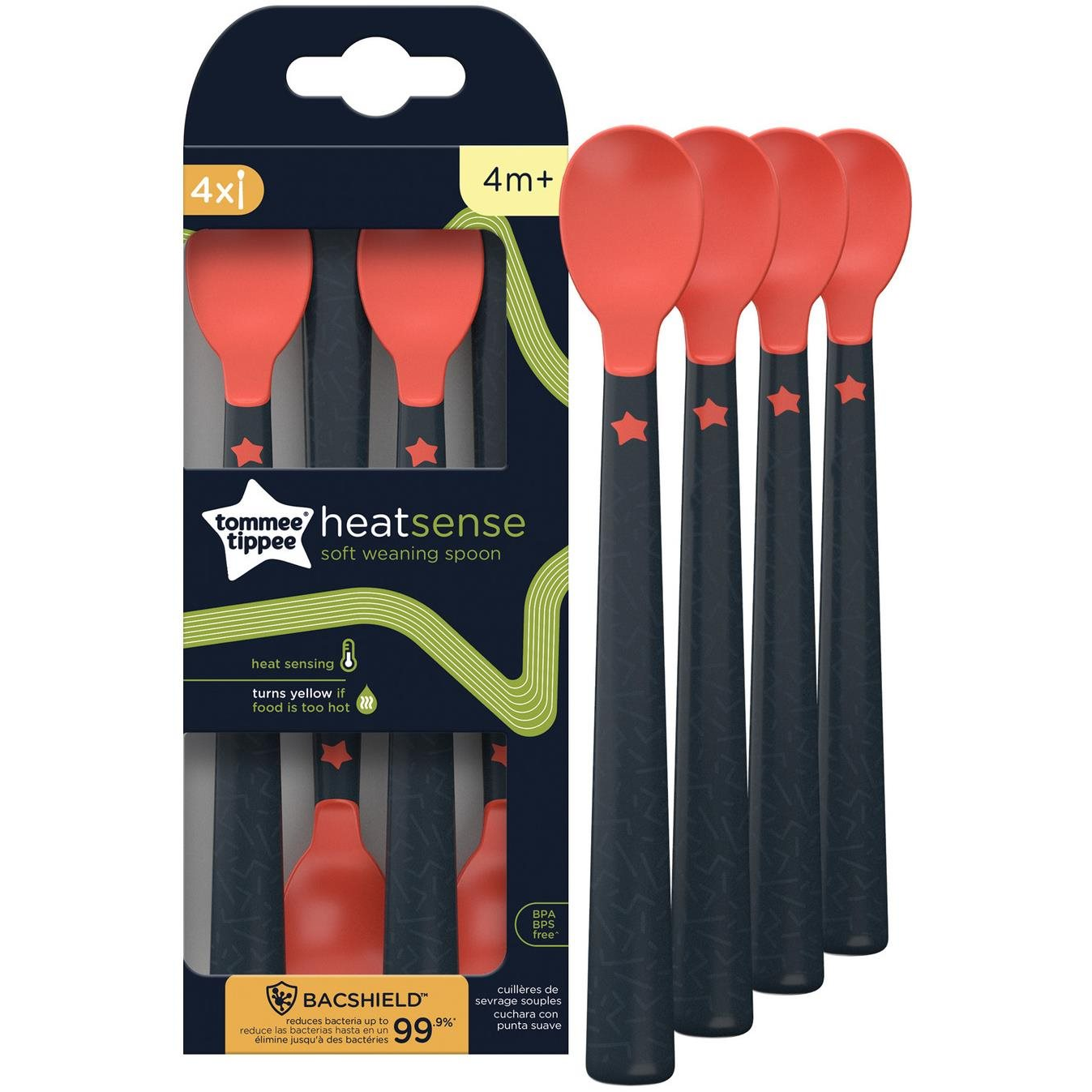 Tommee Tippee kanál hőérzékelővel 4m+, 4 db (5010415471888)